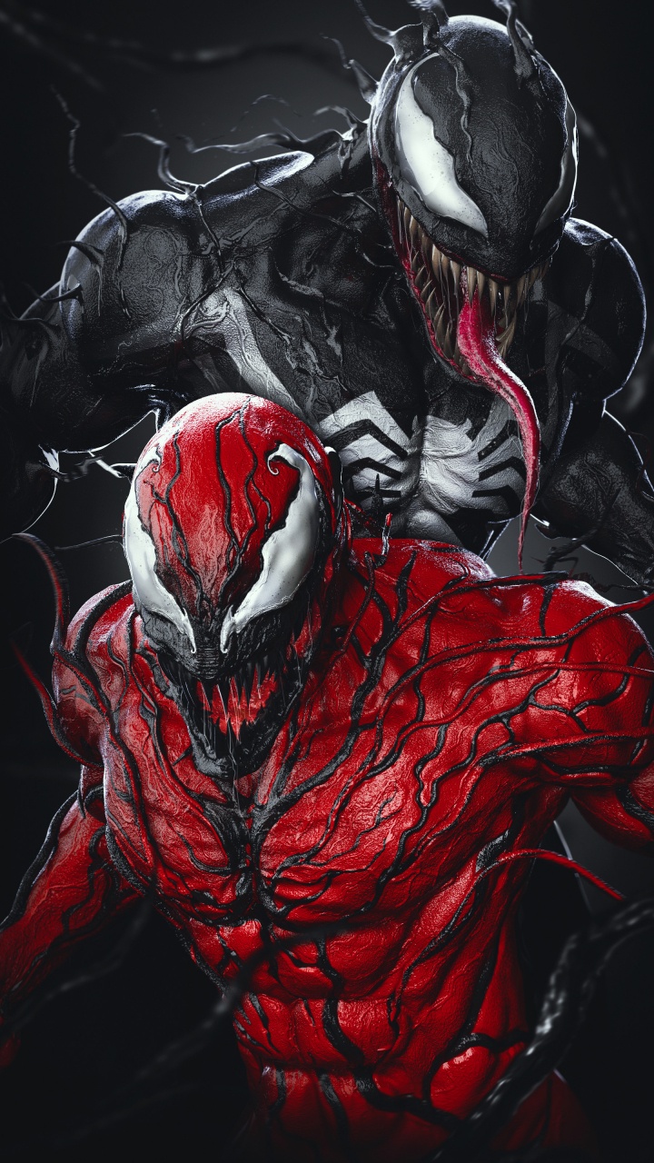Venom, Spiderman, Venom Carnage, Carnage, Poster. Wallpaper in 720x1280 Resolution