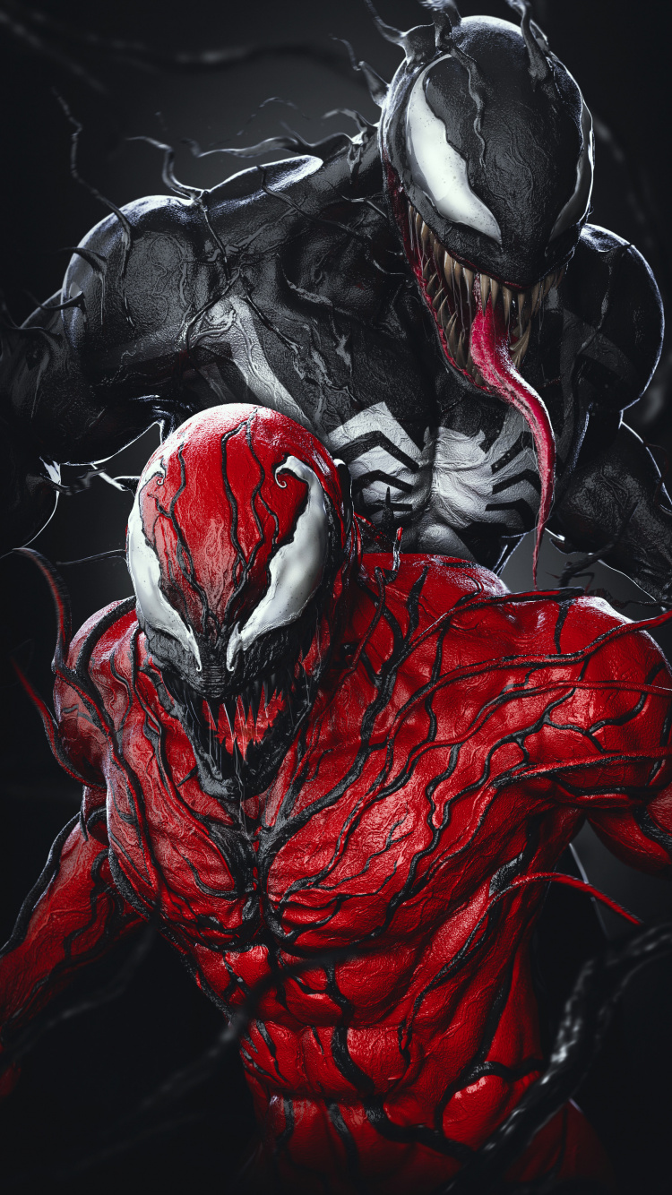 Venom, Spiderman, Venom Carnage, Carnage, Poster. Wallpaper in 750x1334 Resolution