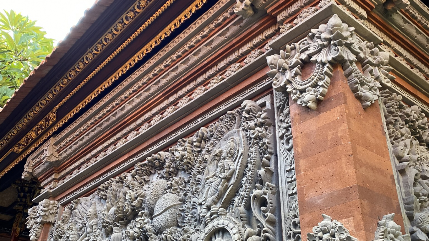 Bali, Landmark, Ancient History, Stone Carving, Faade. Wallpaper in 1366x768 Resolution