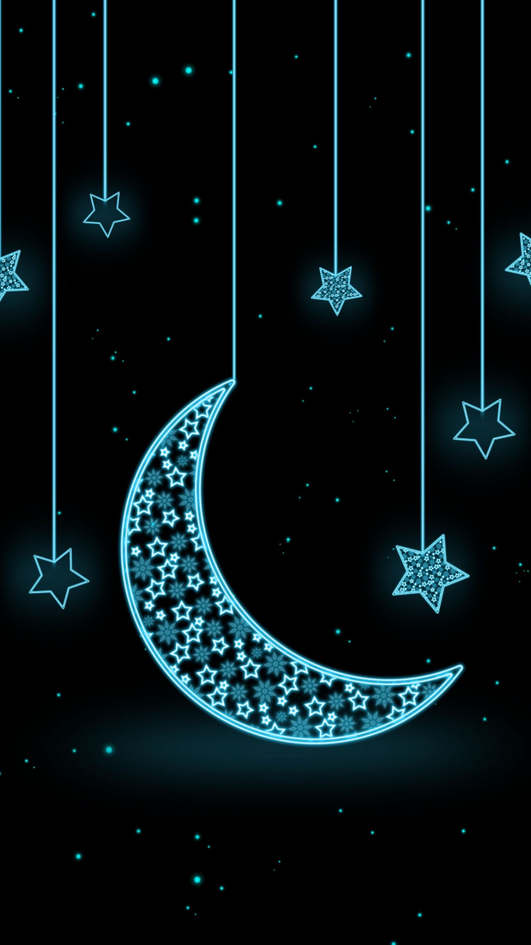 Mond Stern, Mond, Crescent. Wallpaper in 750x1334 Resolution