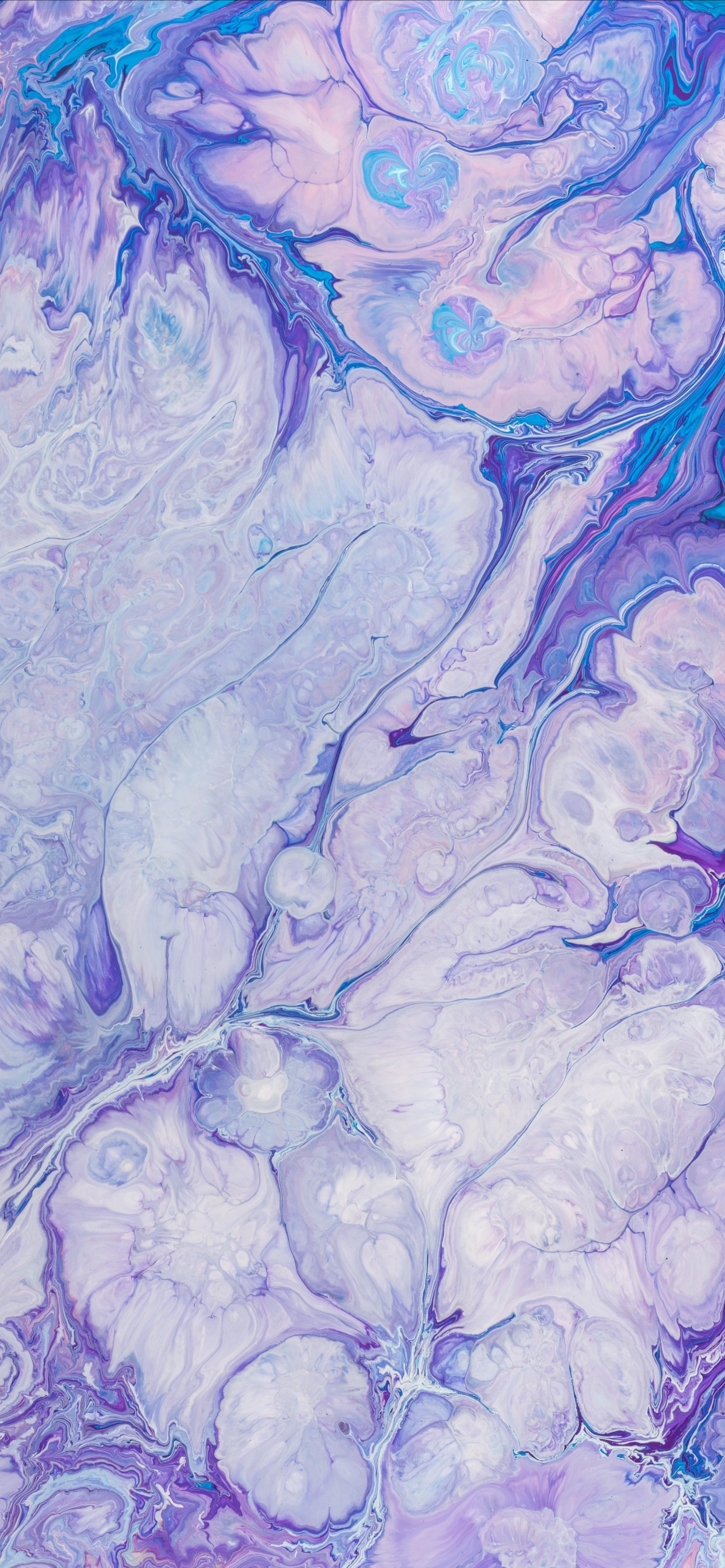 Peinture Abstraite Verte et Bleue. Wallpaper in 1242x2688 Resolution