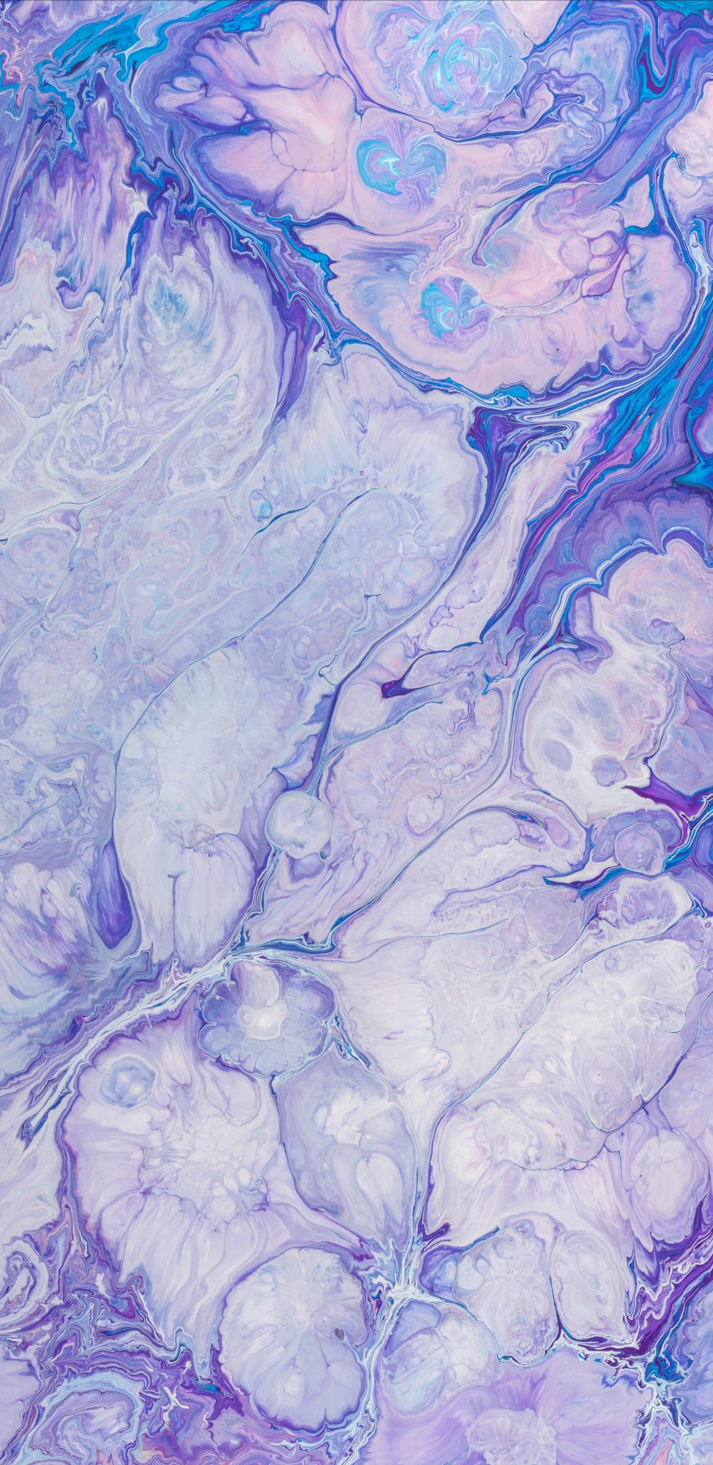 Grüne Und Blaue Abstrakte Malerei. Wallpaper in 1440x2960 Resolution