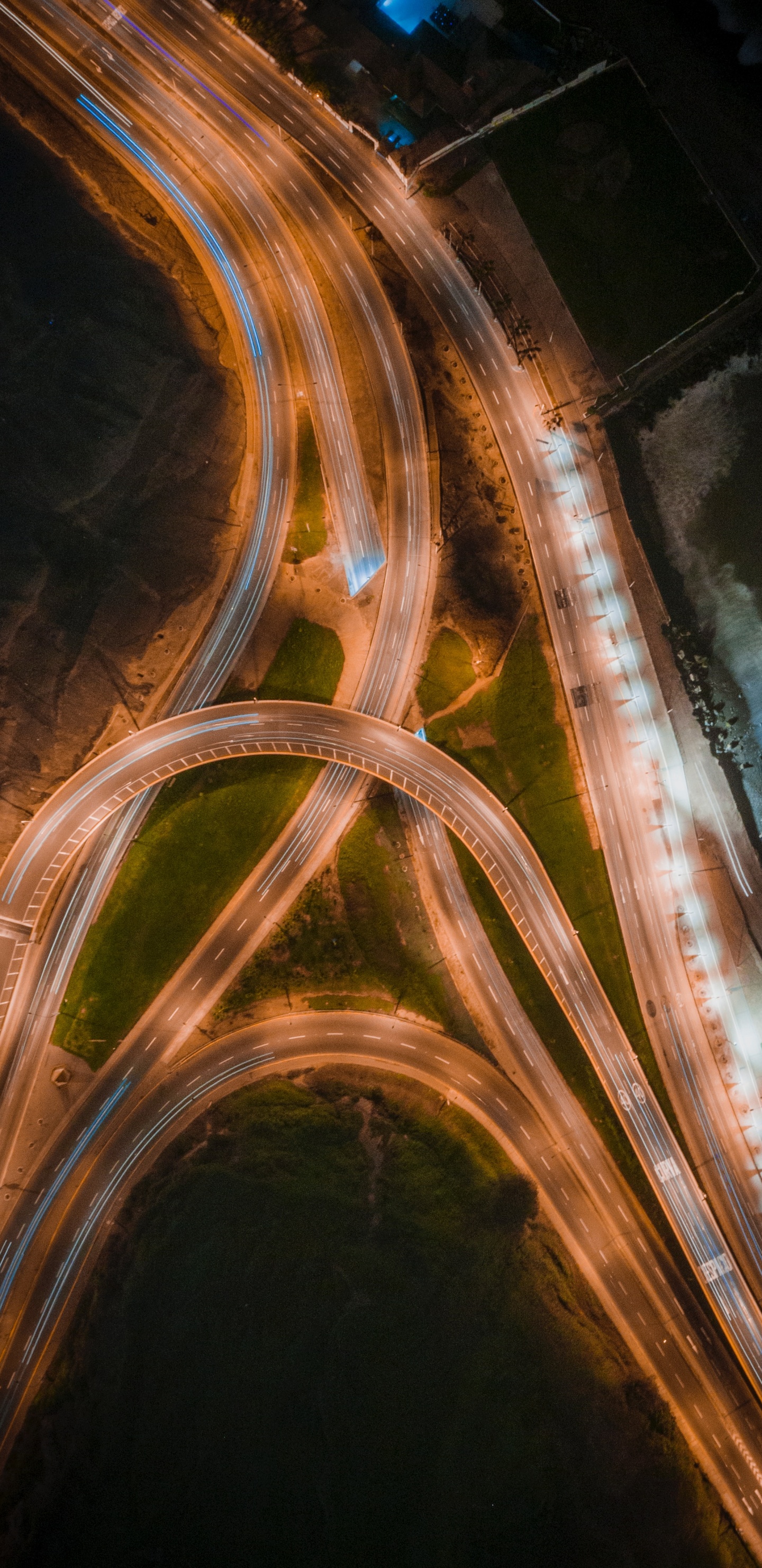 光, 脚, 基础设施, 高速公路, 建筑 壁纸 1440x2960 允许