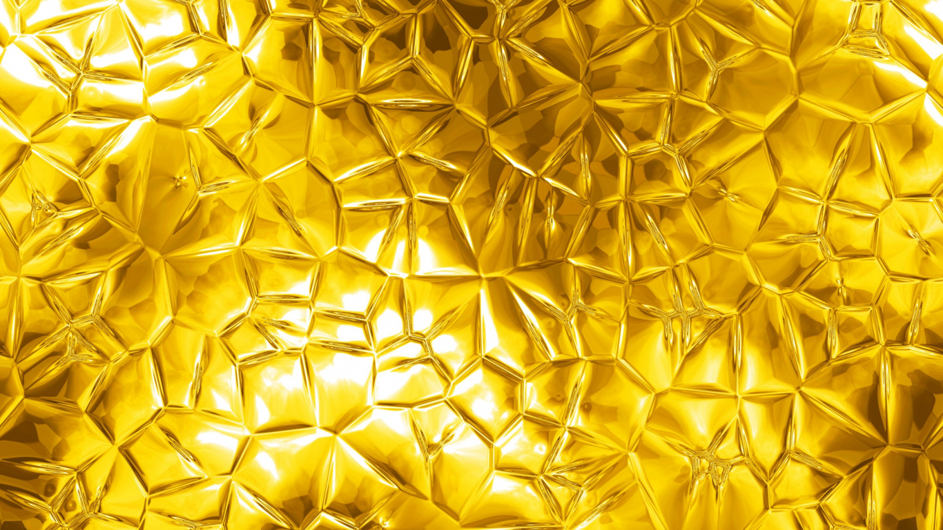 Gelbe Und Schwarze Abstrakte Malerei. Wallpaper in 1366x768 Resolution