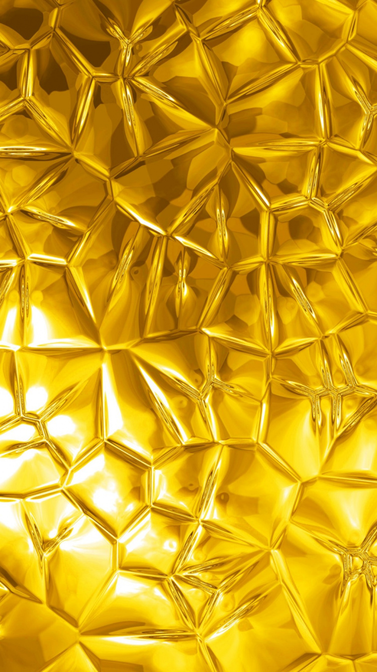 Gelbe Und Schwarze Abstrakte Malerei. Wallpaper in 750x1334 Resolution