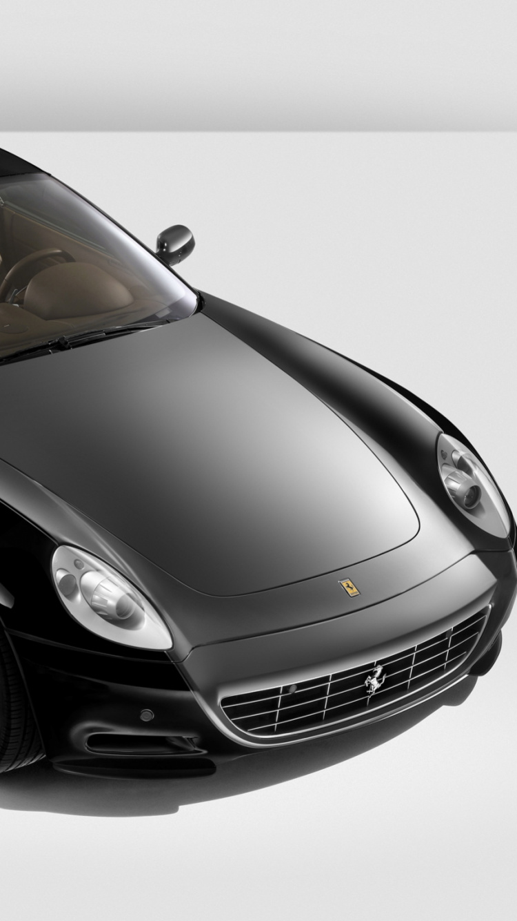 Mercedes Benz Coupe Negro Sobre Fondo Blanco.. Wallpaper in 750x1334 Resolution