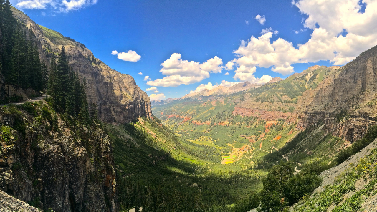 Green Mountains Under Blue Sky During Daytime. Wallpaper in 1280x720 Resolution