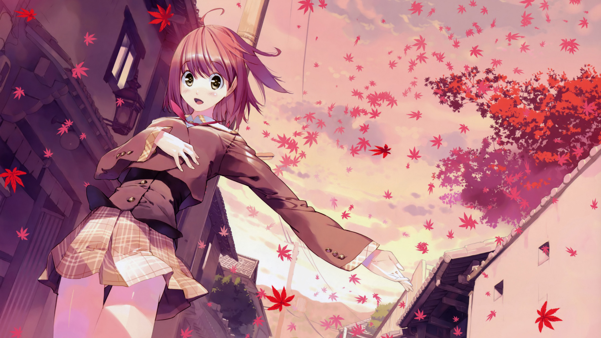 Chica en Kimono Blanco y Negro Personaje de Anime. Wallpaper in 1920x1080 Resolution