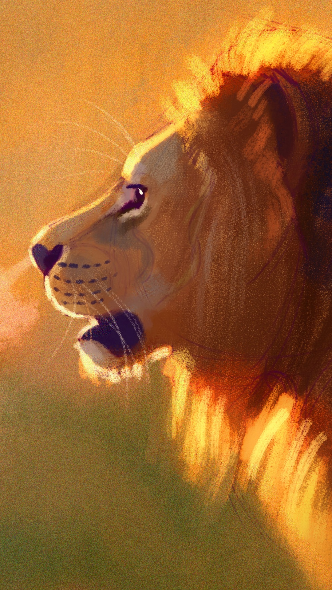 Lion Couché Sur L'herbe Verte Pendant la Journée. Wallpaper in 1080x1920 Resolution