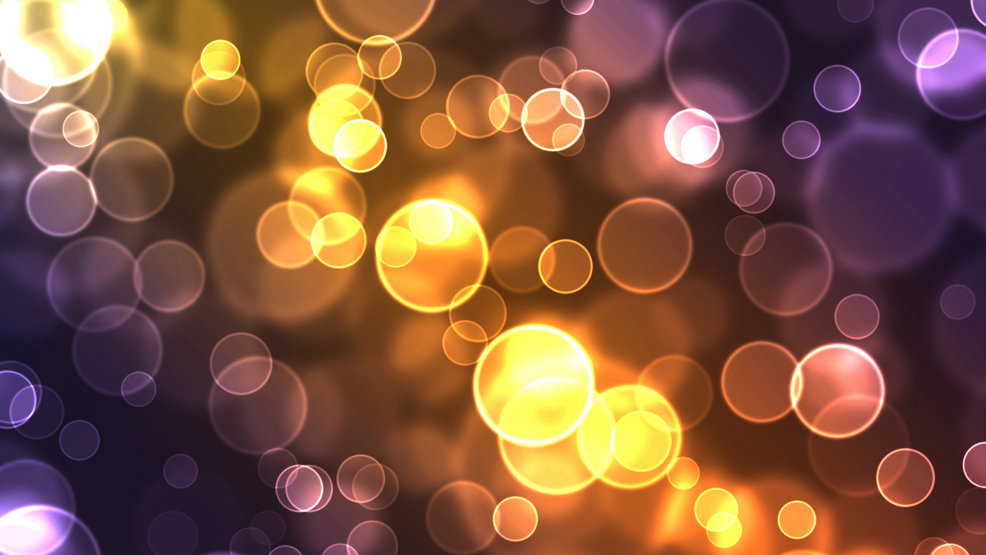 Gelbe Und Weiße Bokeh-Lichter. Wallpaper in 1920x1080 Resolution