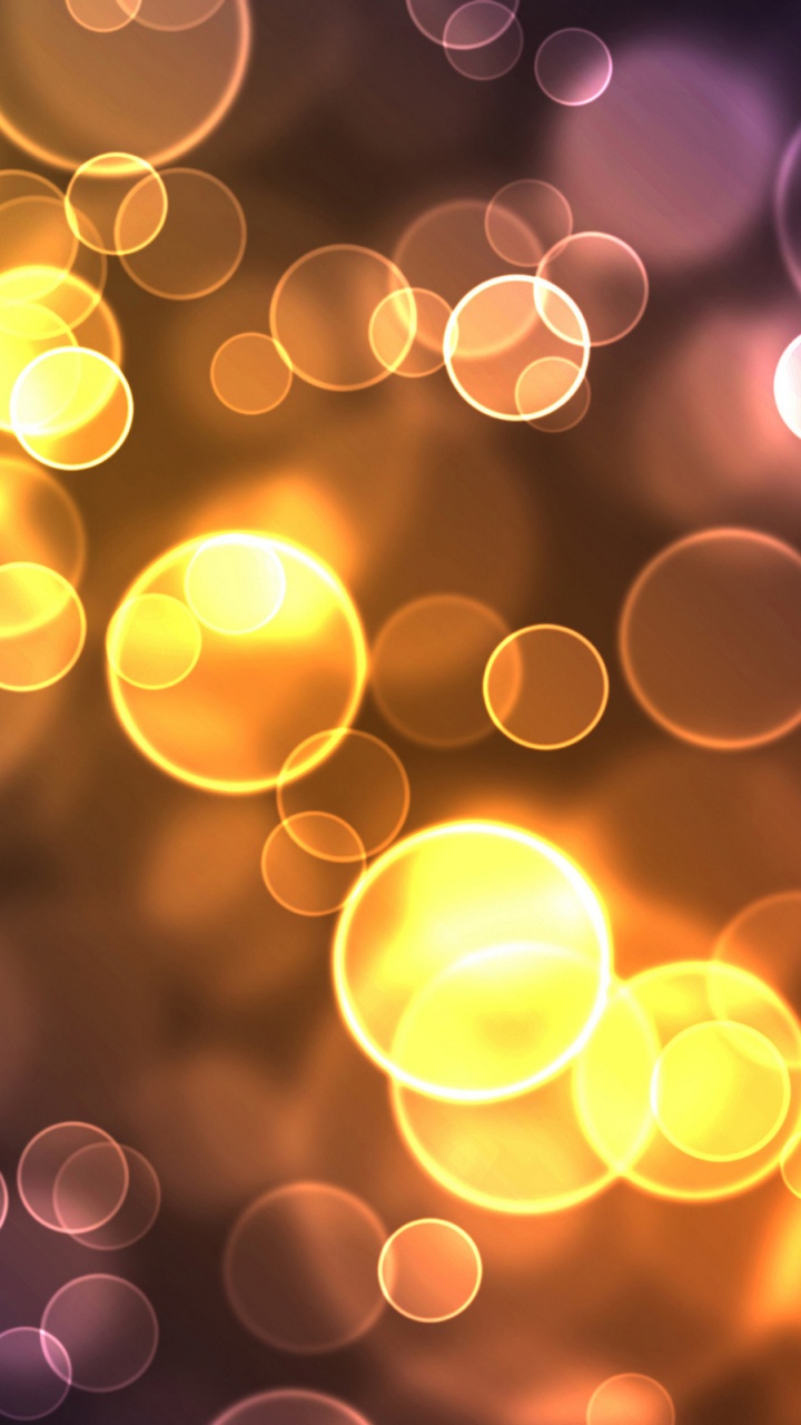 Lumières Bokeh Jaunes et Blanches. Wallpaper in 720x1280 Resolution