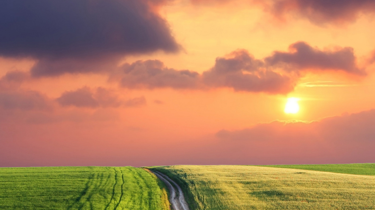 Arte, Tormenta, Paisaje Natural, Afterglow, Atardecer. Wallpaper in 1280x720 Resolution