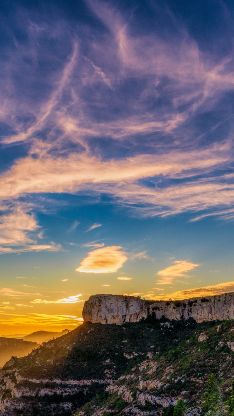 Catalonia, Sunset, Cloud, Atmosphere, Azure. Wallpaper in 750x1334 Resolution