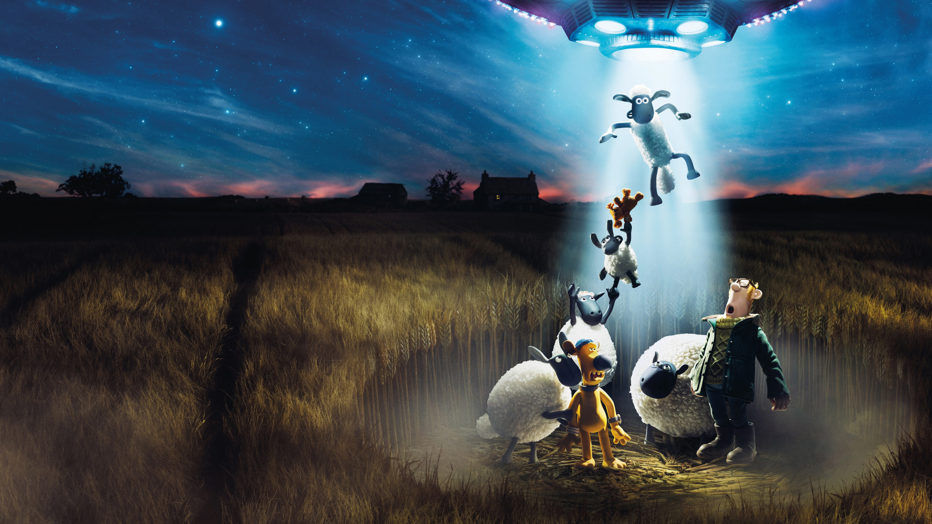 Shaun Das Schaf Film Farmageddon, Shaun Das Schaf Lebt Ein Vergnügen, Regisseur, Science-fiction, Animation. Wallpaper in 3840x2160 Resolution