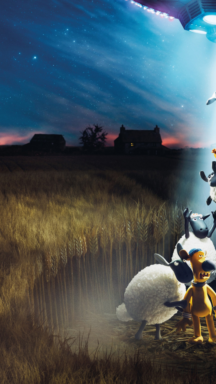 Shaun Das Schaf Film Farmageddon, Shaun Das Schaf Lebt Ein Vergnügen, Regisseur, Science-fiction, Animation. Wallpaper in 750x1334 Resolution