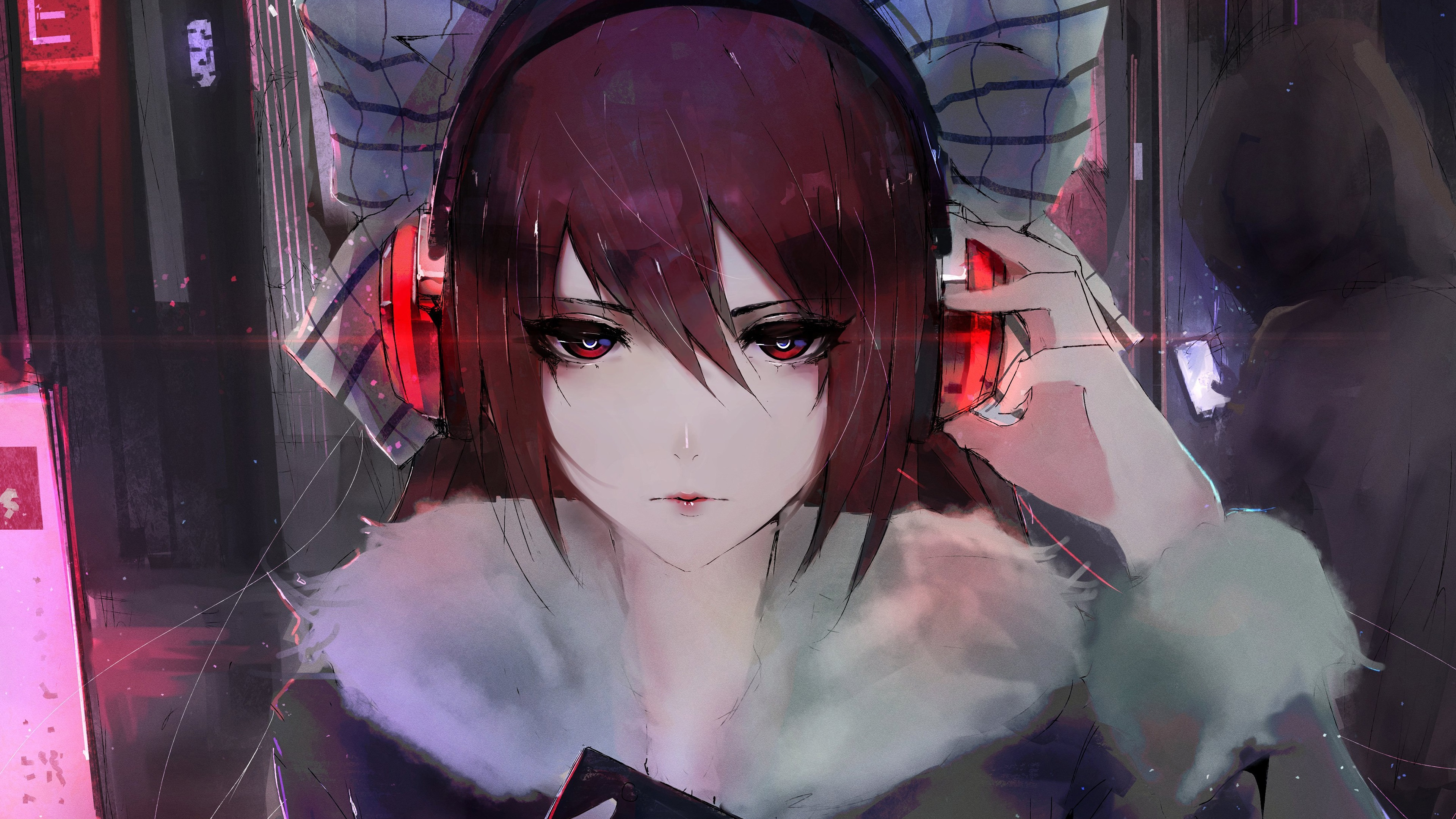 Femme Aux Cheveux Bruns Personnage D'anime. Wallpaper in 3840x2160 Resolution