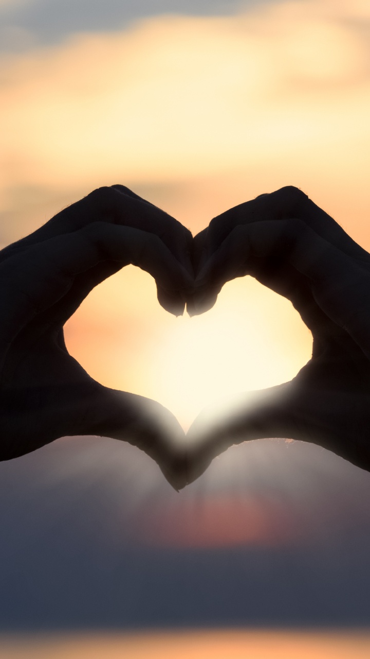 Romance, Love, Heart, Hand, Cloud. Wallpaper in 720x1280 Resolution