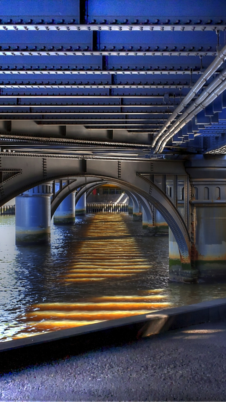 Brown Wooden Dock Over River During Daytime. Wallpaper in 750x1334 Resolution