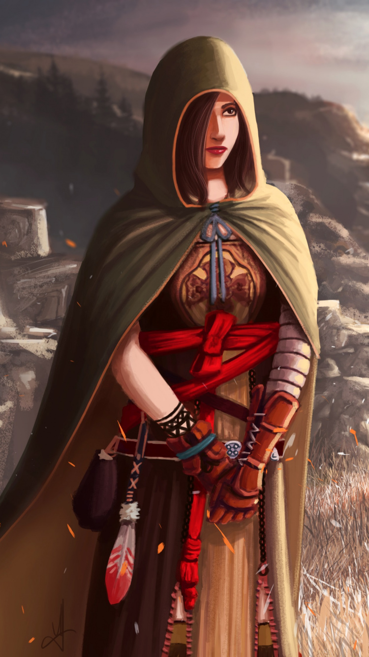 Person im Schwarzen Hoodie, Die Tagsüber Auf Einer Braunen Wiese Steht. Wallpaper in 750x1334 Resolution