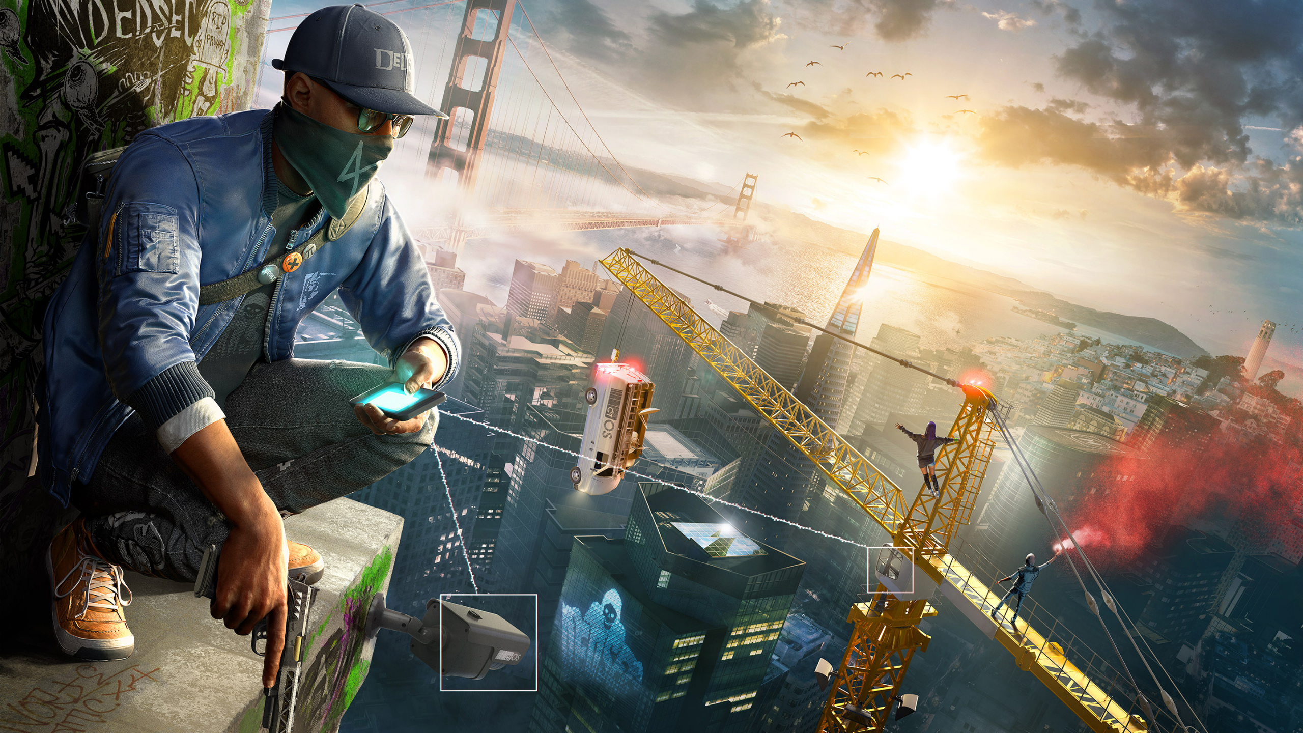 Watch Dogs 2, Ubisoft, Playstation 4, Jeu Pc, Stratégie de Jeu Vidéo. Wallpaper in 2560x1440 Resolution