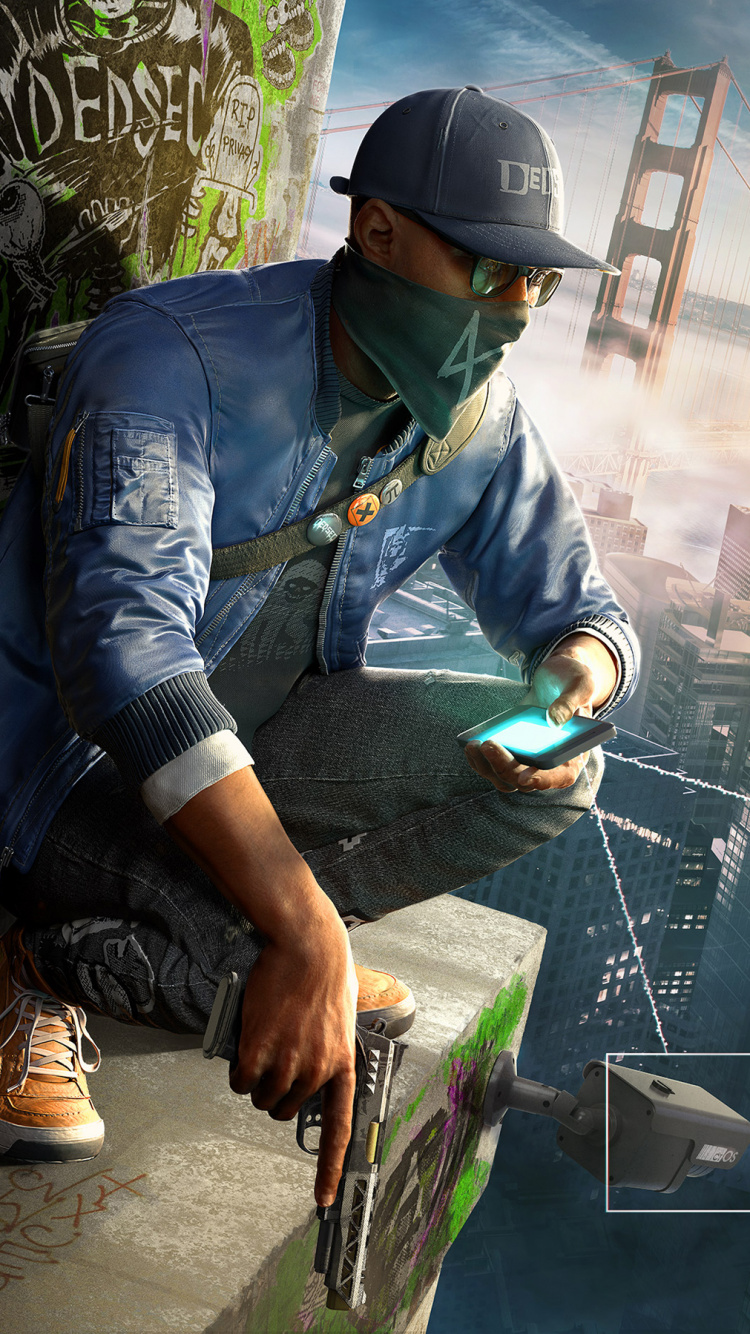 Watch Dogs 2, Ubisoft, Playstation 4, Jeu Pc, Stratégie de Jeu Vidéo. Wallpaper in 750x1334 Resolution
