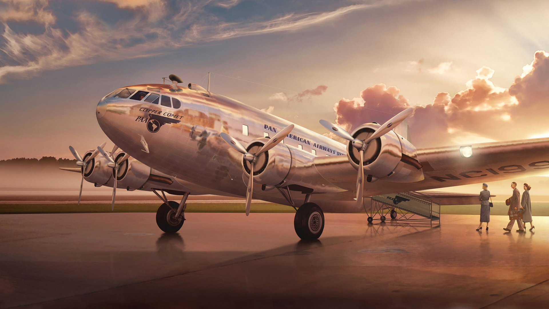 Avion Blanc Sous Ciel Bleu Pendant la Journée. Wallpaper in 1920x1080 Resolution