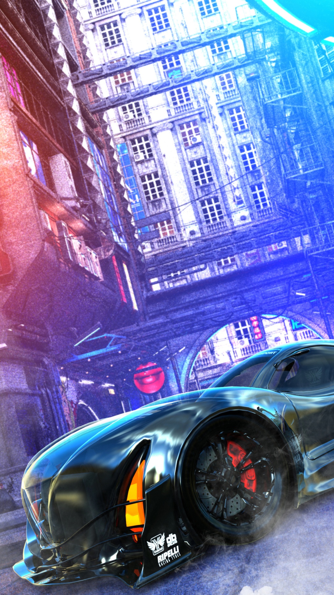 Cars, Digital Art, Wheel, Tire, Automotive Lighting. Wallpaper in 1080x1920 Resolution