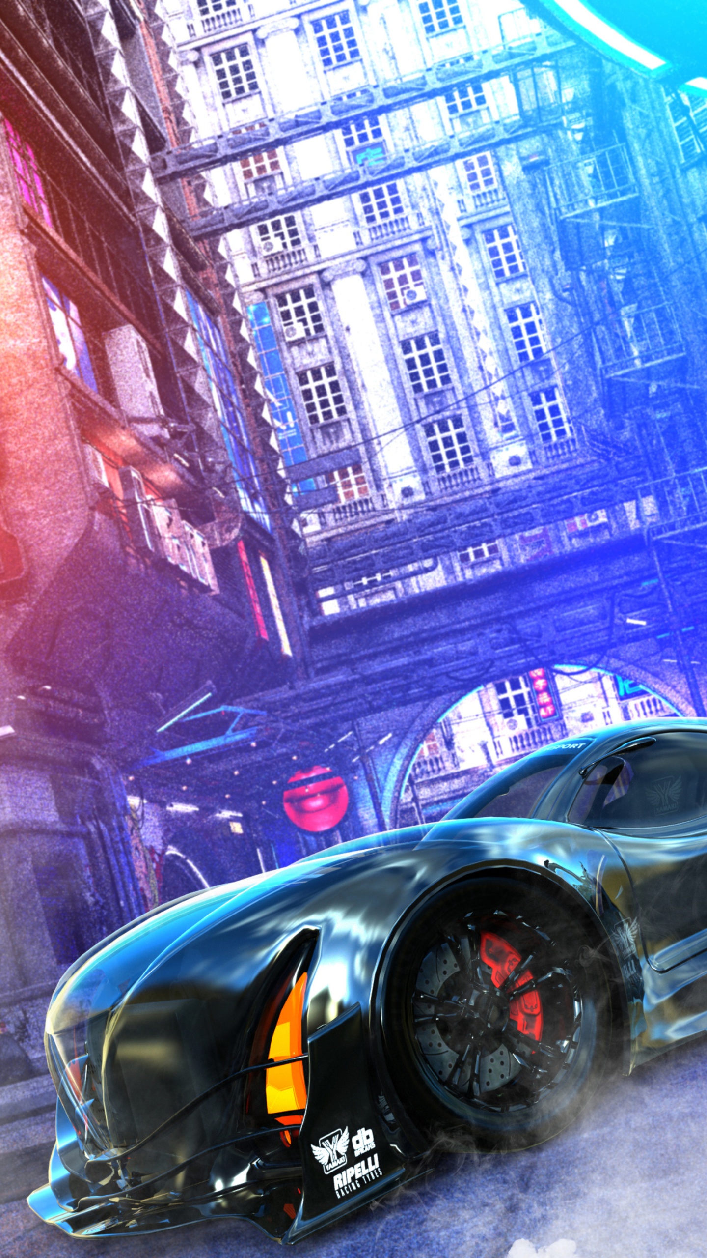 Cars, Digital Art, Wheel, Tire, Automotive Lighting. Wallpaper in 1440x2560 Resolution