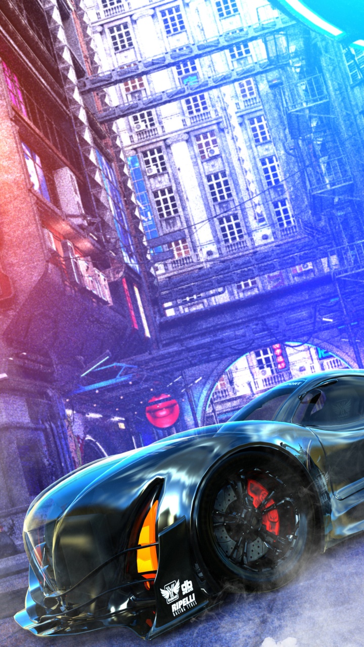 L'art Numérique, Roue, Pneu, L'éclairage Automobile, Capuchon. Wallpaper in 720x1280 Resolution