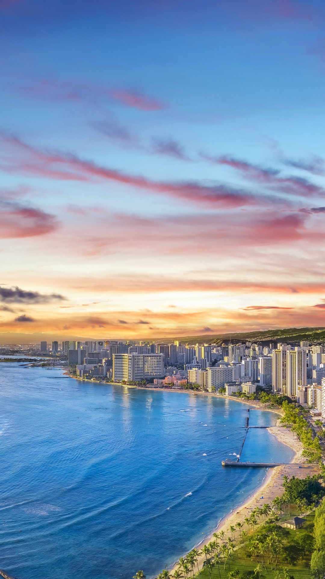 Oahu Hawaii, Waikiki, North Shore, Lanikai Beach, Waimea Bay. Wallpaper in 1080x1920 Resolution