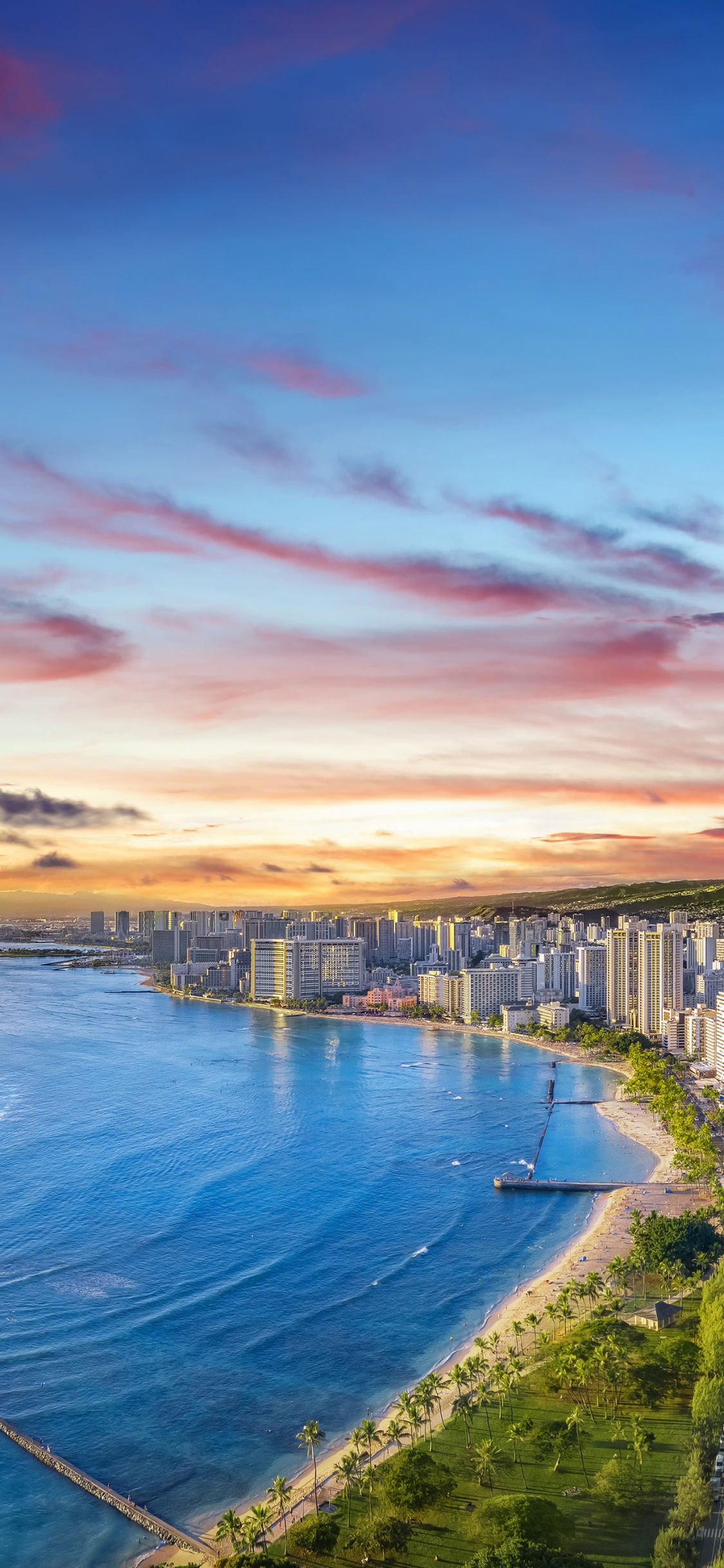 Ropa Hawaiana, Waikiki, Costa Norte, Playa Lanikai, Agua de la Bahía. Wallpaper in 1125x2436 Resolution