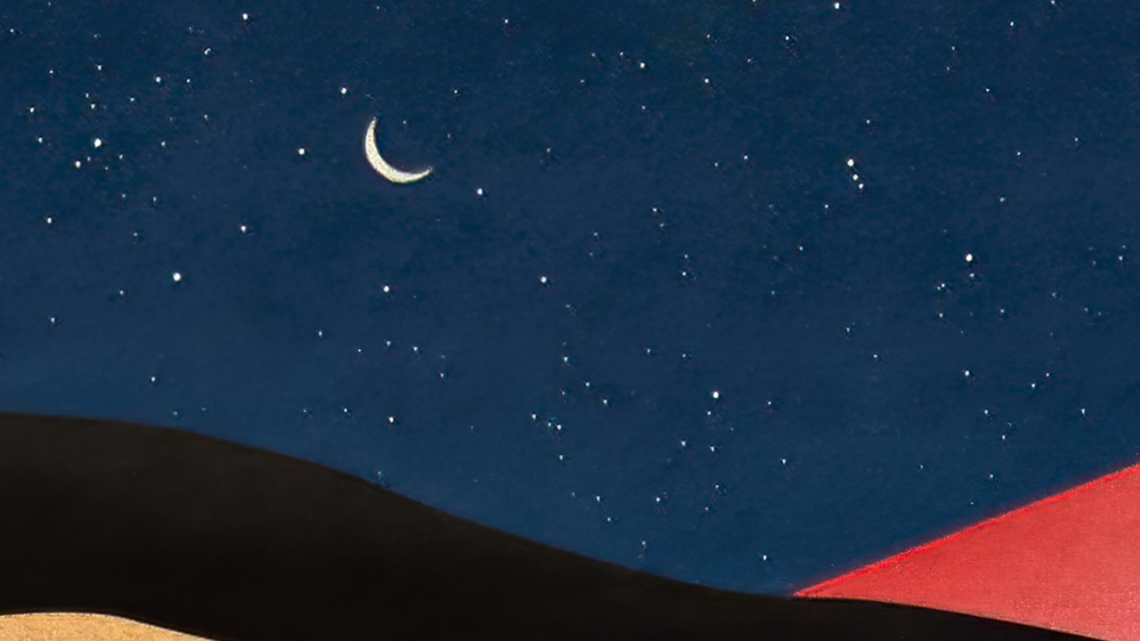 Geometría, Ambiente, de la Media Luna, Luna, Estrella. Wallpaper in 1280x720 Resolution