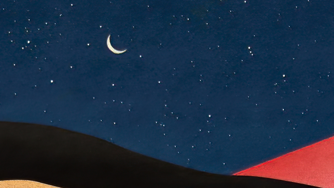 Geometría, Ambiente, de la Media Luna, Luna, Estrella. Wallpaper in 1366x768 Resolution