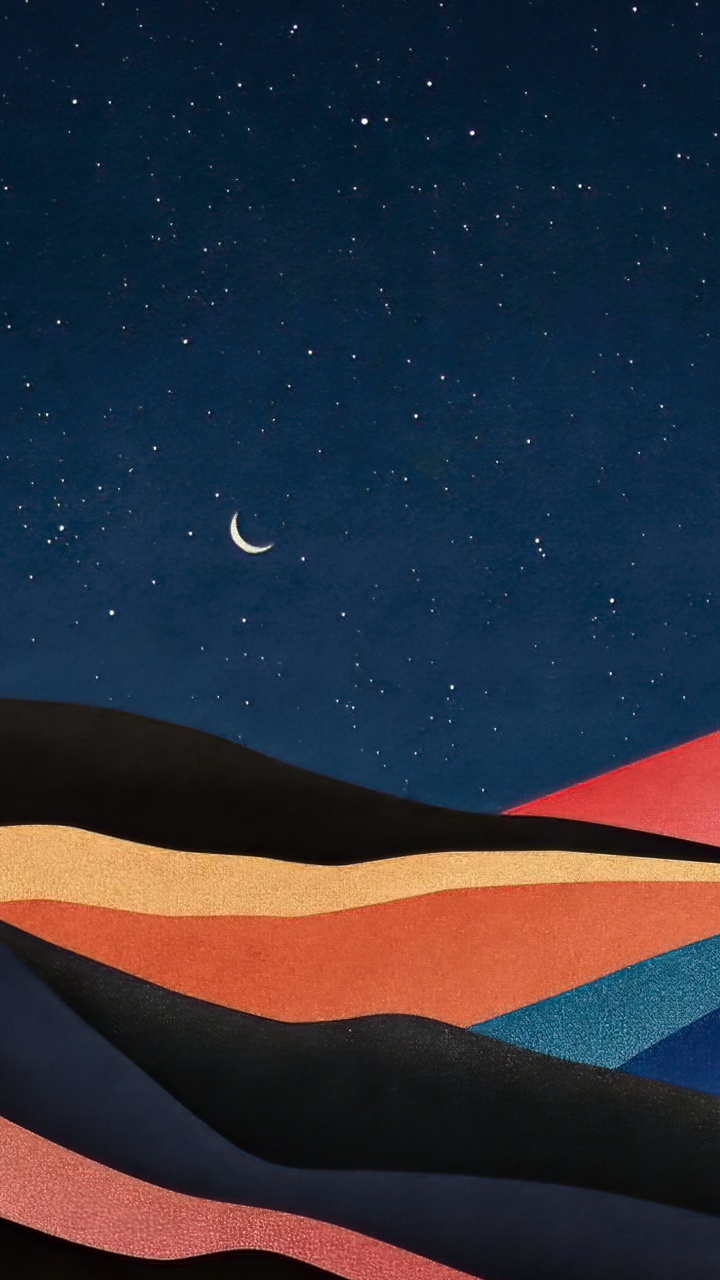 Geometría, Ambiente, de la Media Luna, Luna, Estrella. Wallpaper in 720x1280 Resolution