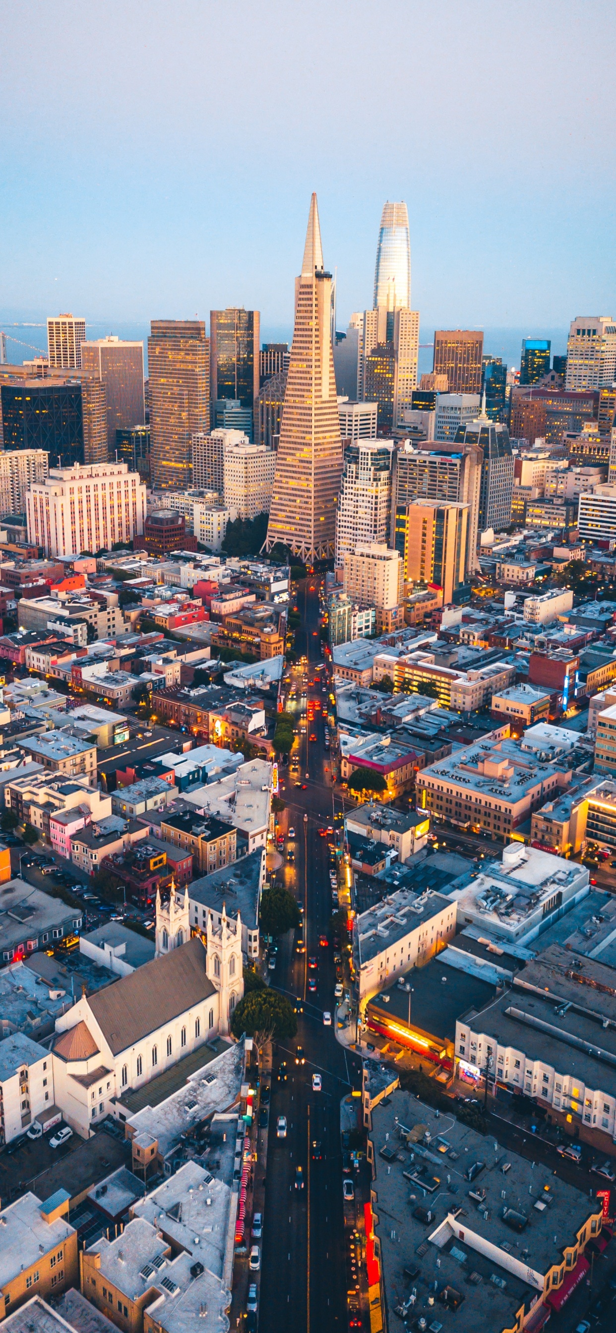 Aerial View of City Buildings During Daytime. Wallpaper in 1242x2688 Resolution