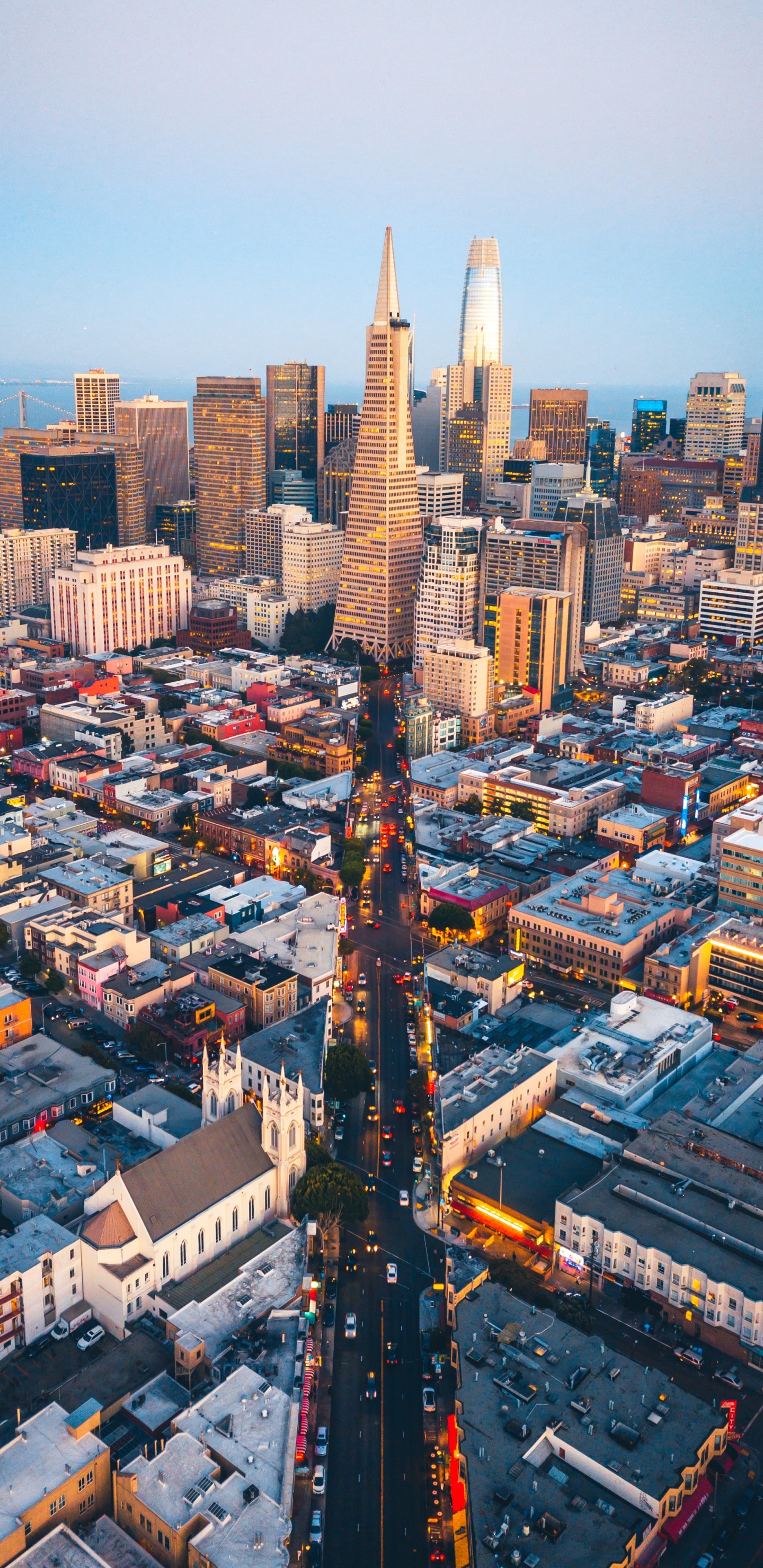 Aerial View of City Buildings During Daytime. Wallpaper in 1440x2960 Resolution