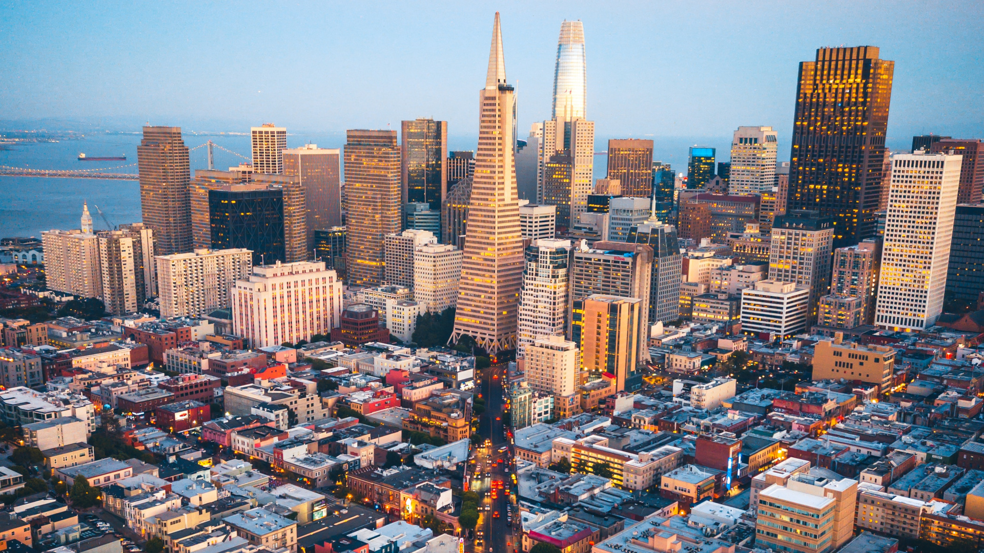 Aerial View of City Buildings During Daytime. Wallpaper in 1920x1080 Resolution