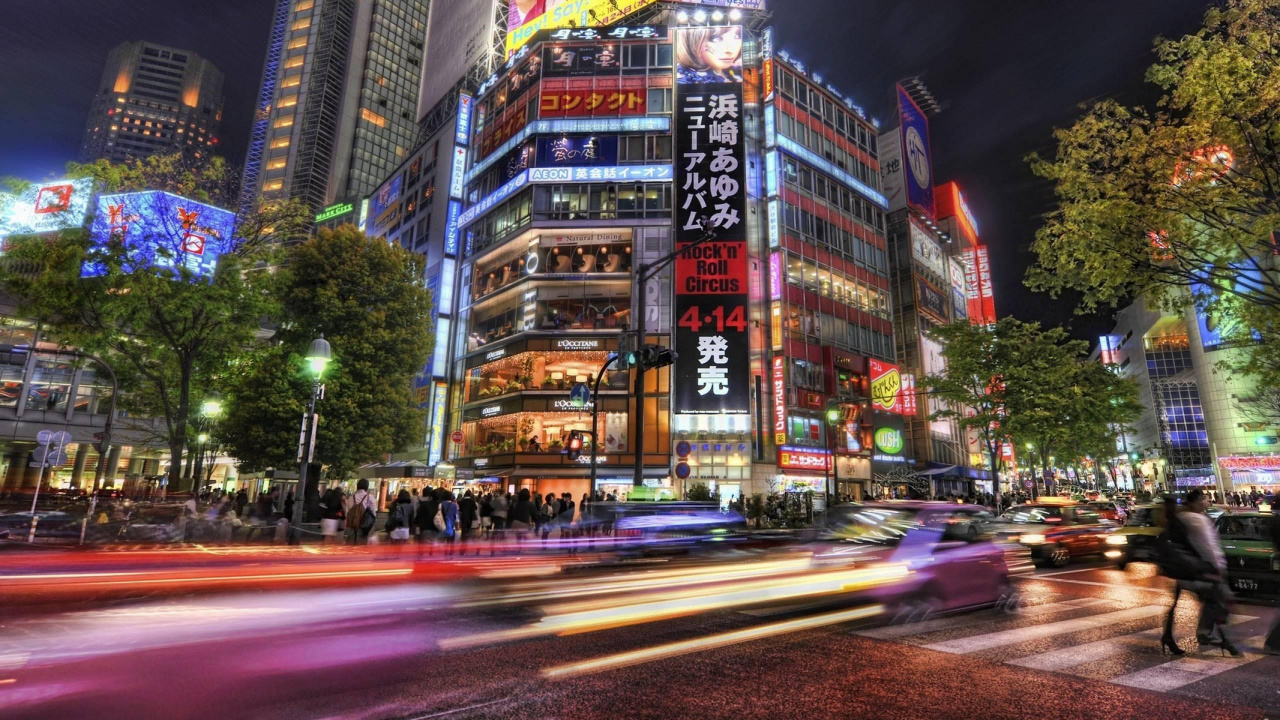 Time Lapse Photography of City Buildings During Night Time. Wallpaper in 1280x720 Resolution