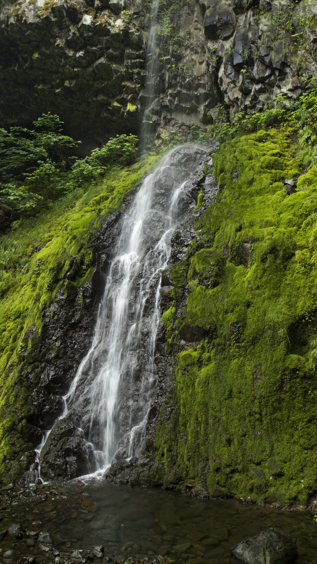 Waterfall, Cabin Creek Falls, Cliff, Body of Water, Water Resources. Wallpaper in 1080x1920 Resolution