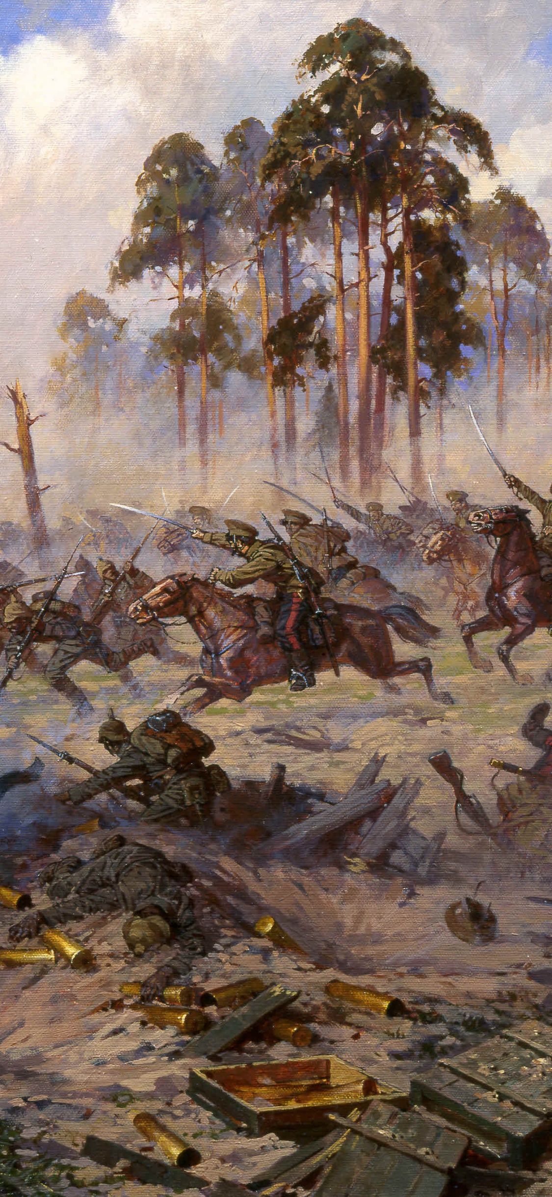 Braune Und Schwarze Abstrakte Malerei. Wallpaper in 1125x2436 Resolution