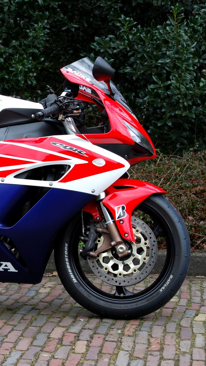 Blaues Und Rotes Sportrad. Wallpaper in 720x1280 Resolution