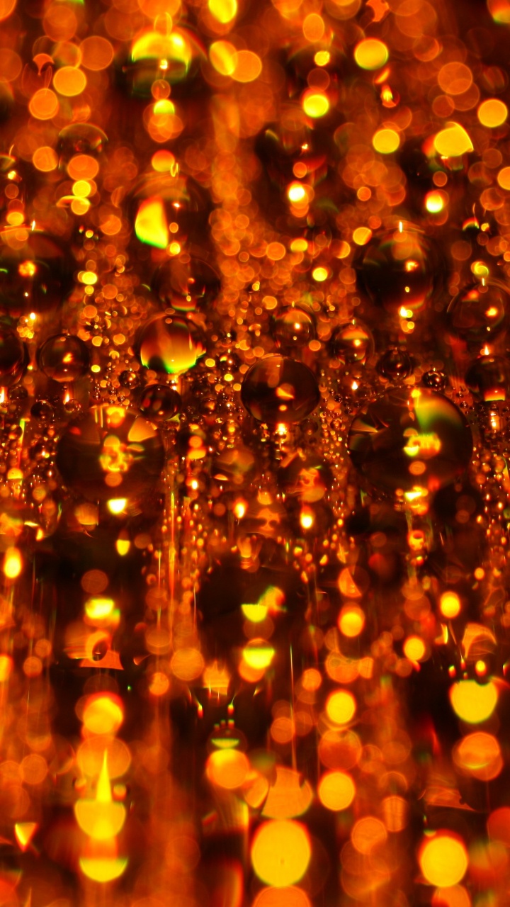 Bokeh, Eau, Orange, Ambre, Lumière. Wallpaper in 720x1280 Resolution