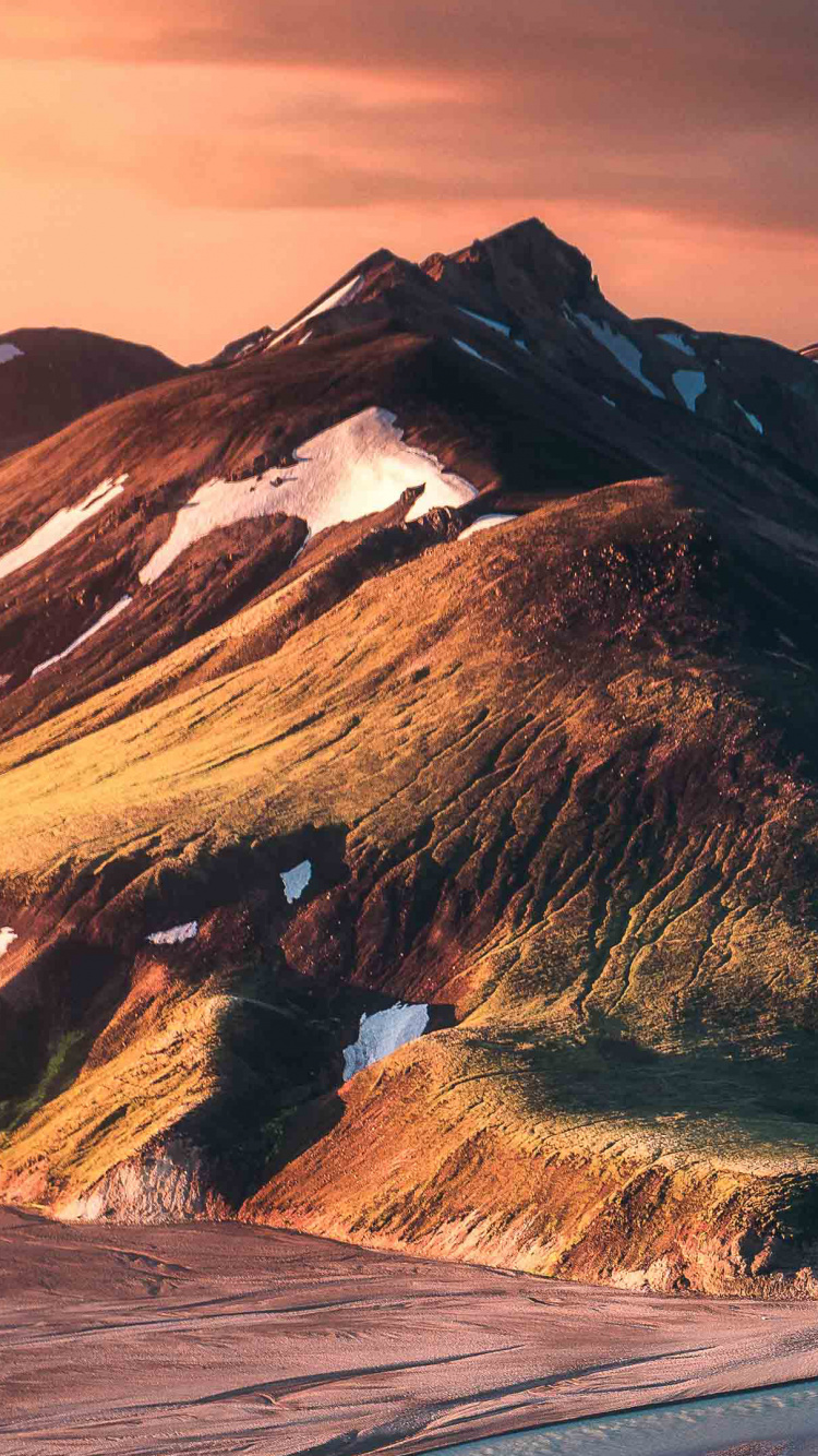 Iceland, Landmannalaugar, Mountainous Landforms, Mountain, Nature. Wallpaper in 750x1334 Resolution