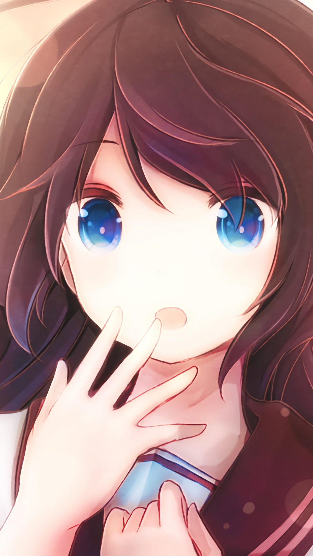 Personnage D'anime Fille Aux Cheveux Bruns. Wallpaper in 1080x1920 Resolution