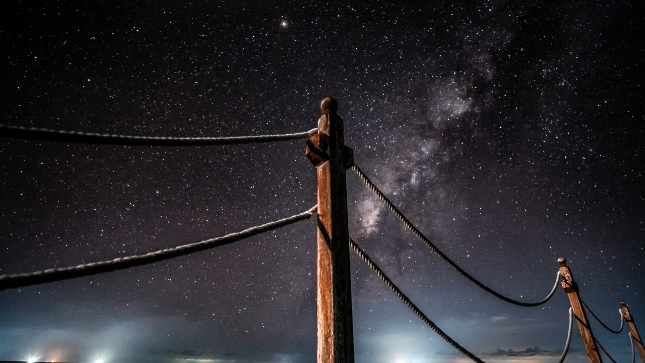 Milchstraße, Nacht, Stern, Raum, Astronomisches Objekt. Wallpaper in 1280x720 Resolution