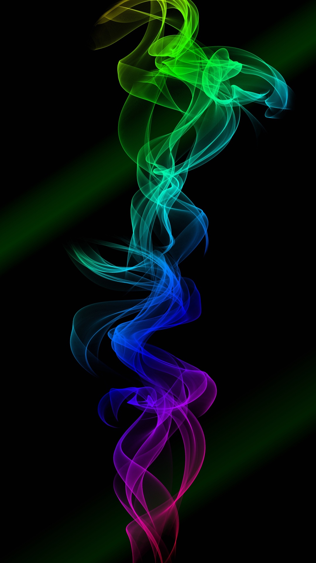 Purple and Green Smoke Illustration. Wallpaper in 1080x1920 Resolution