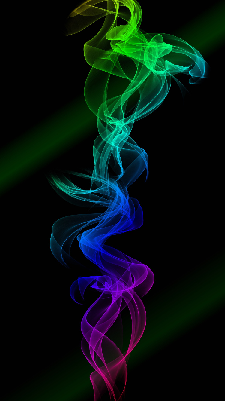 Purple and Green Smoke Illustration. Wallpaper in 750x1334 Resolution