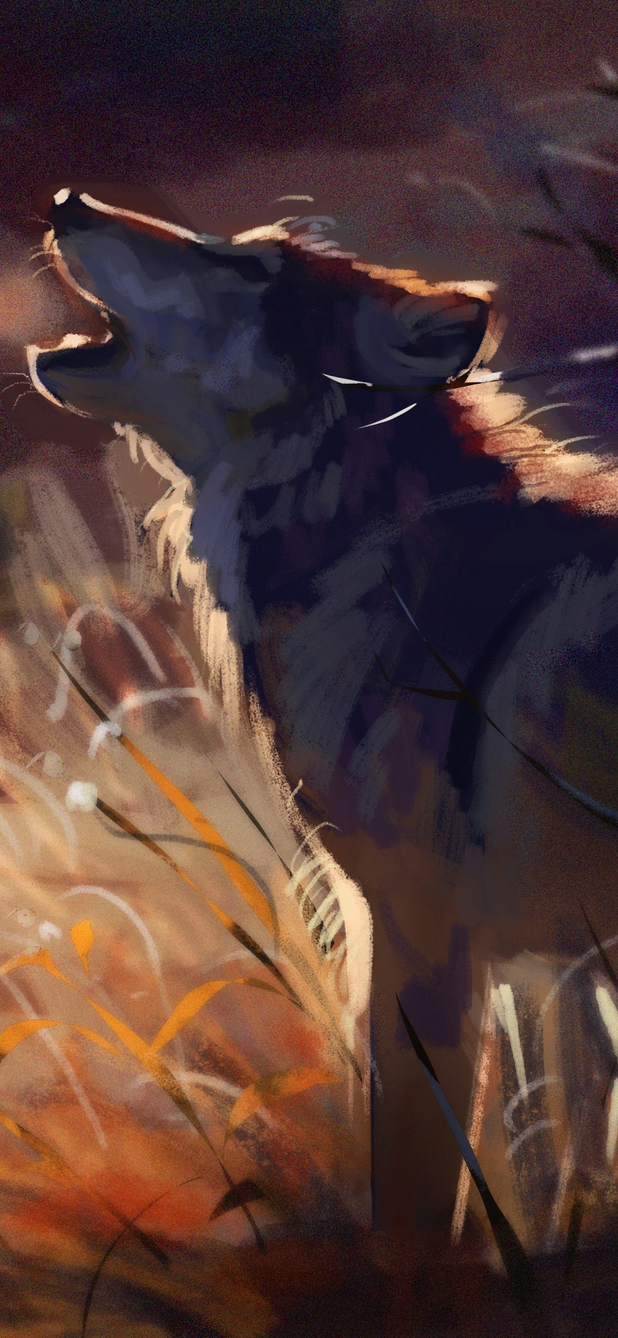 Ciervo Blanco y Marrón en la Pintura de Campo de Hierba Marrón. Wallpaper in 1242x2688 Resolution