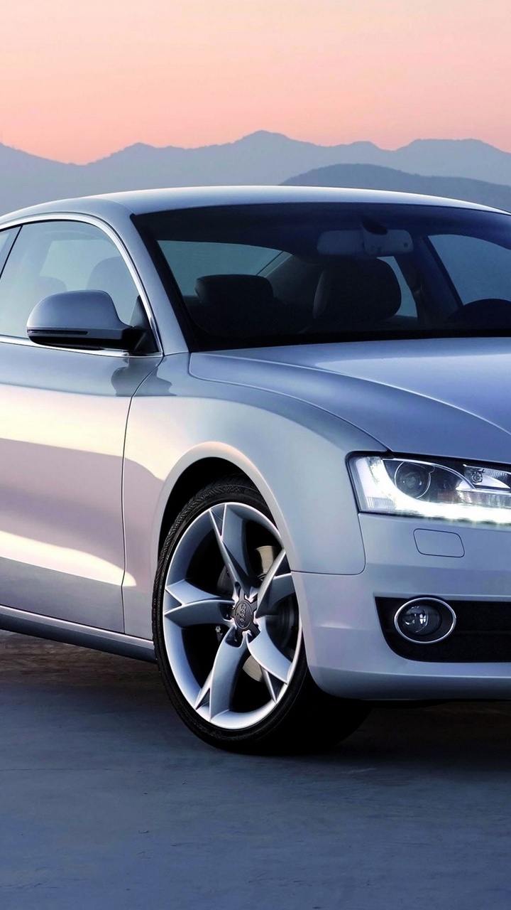Silver Audi a 4 Coupe. Wallpaper in 720x1280 Resolution