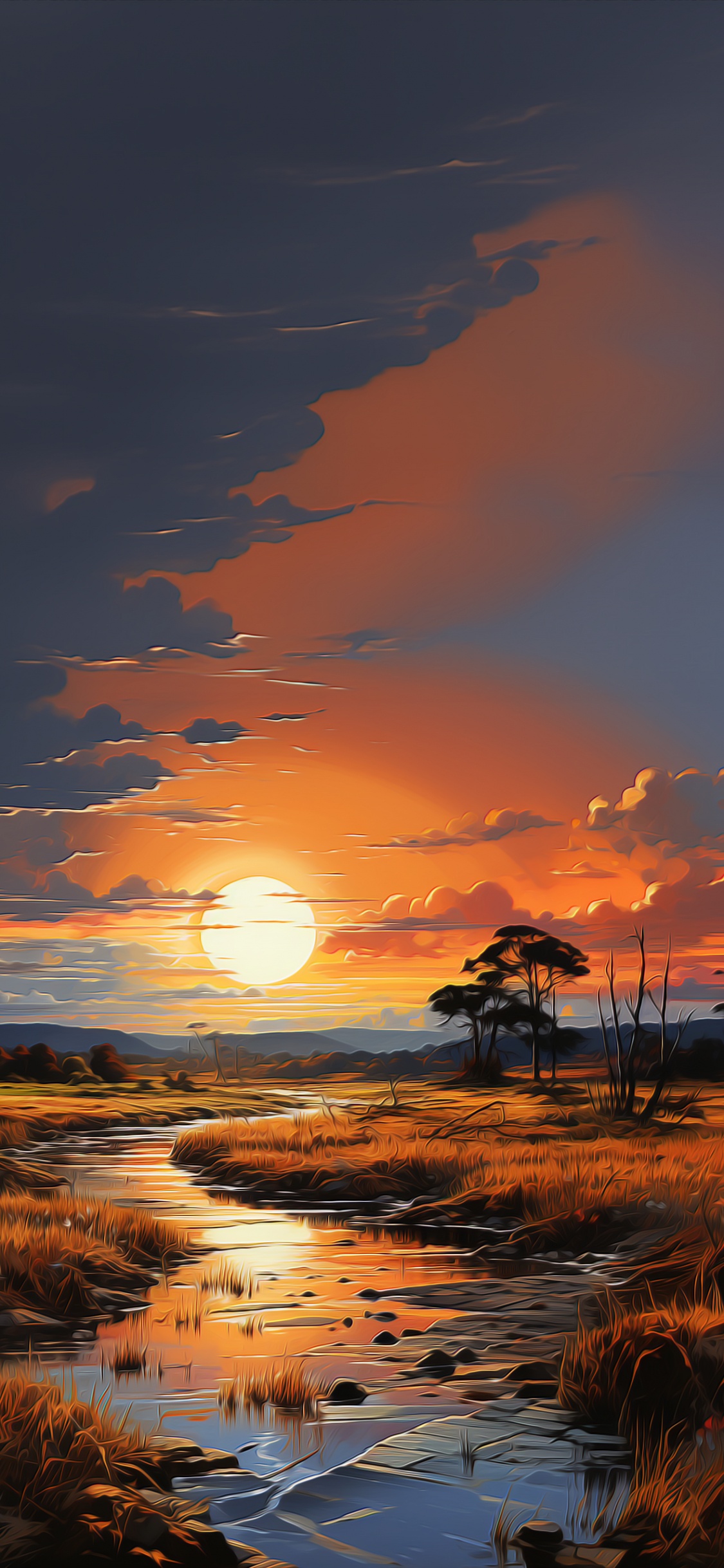 Afterglow, Cloud, Water, Ecoregion, Natural Landscape. Wallpaper in 1125x2436 Resolution